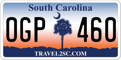SC license plate OGP460