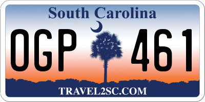 SC license plate OGP461