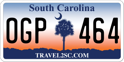 SC license plate OGP464