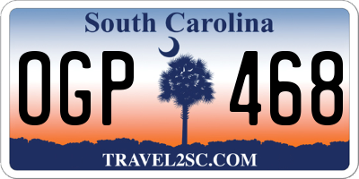 SC license plate OGP468
