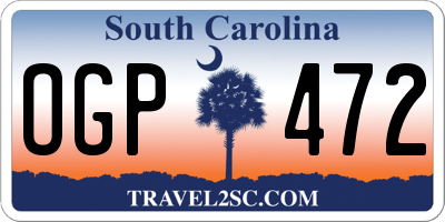 SC license plate OGP472