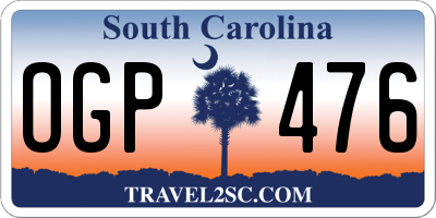 SC license plate OGP476