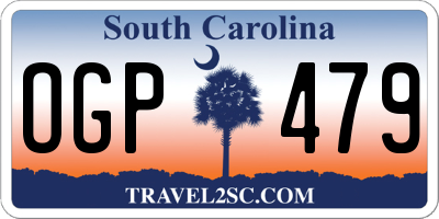 SC license plate OGP479