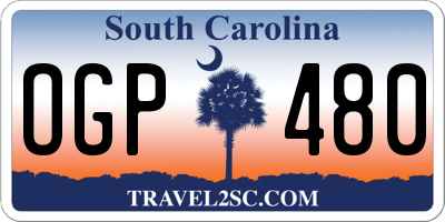 SC license plate OGP480