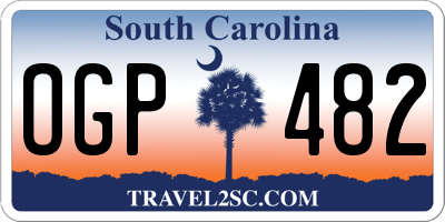 SC license plate OGP482