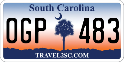 SC license plate OGP483
