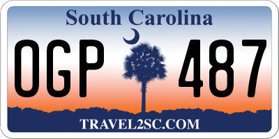 SC license plate OGP487