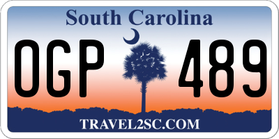 SC license plate OGP489