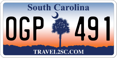 SC license plate OGP491