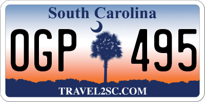 SC license plate OGP495