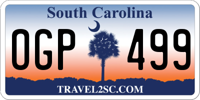 SC license plate OGP499