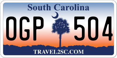 SC license plate OGP504