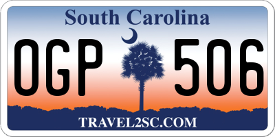 SC license plate OGP506
