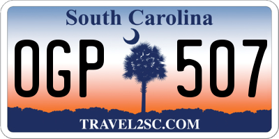 SC license plate OGP507