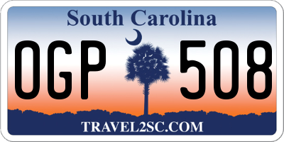 SC license plate OGP508