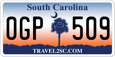 SC license plate OGP509