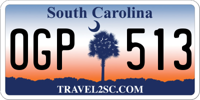 SC license plate OGP513