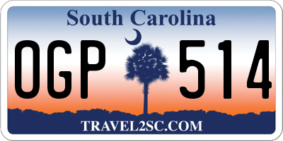 SC license plate OGP514
