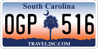 SC license plate OGP516