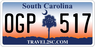 SC license plate OGP517