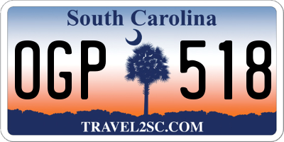 SC license plate OGP518