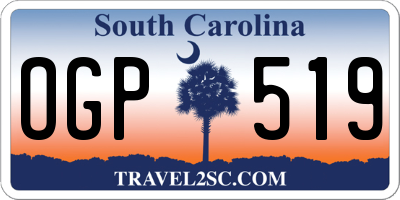 SC license plate OGP519