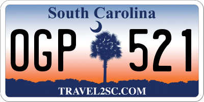 SC license plate OGP521
