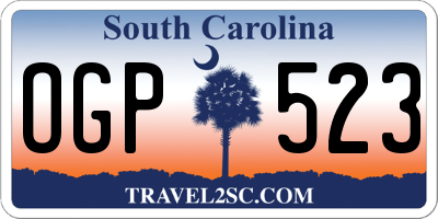 SC license plate OGP523