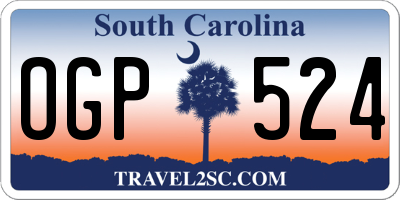 SC license plate OGP524