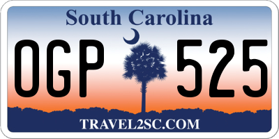 SC license plate OGP525
