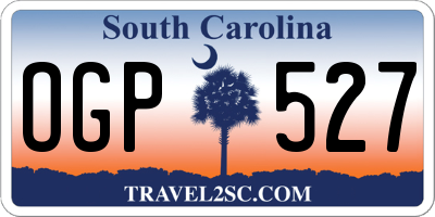 SC license plate OGP527