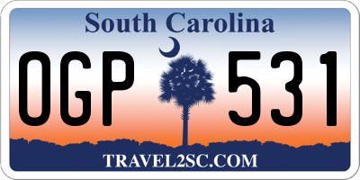 SC license plate OGP531