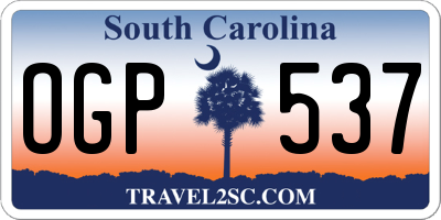 SC license plate OGP537