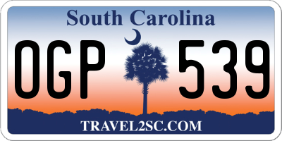 SC license plate OGP539
