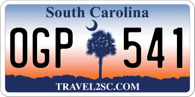 SC license plate OGP541