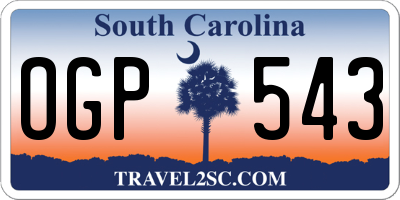 SC license plate OGP543