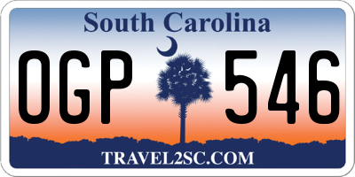 SC license plate OGP546