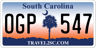 SC license plate OGP547