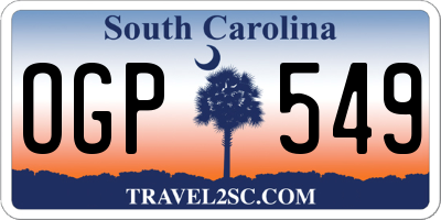 SC license plate OGP549