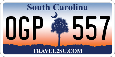SC license plate OGP557