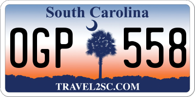 SC license plate OGP558