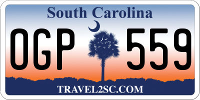 SC license plate OGP559