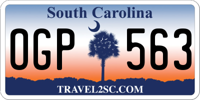 SC license plate OGP563