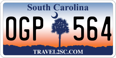 SC license plate OGP564