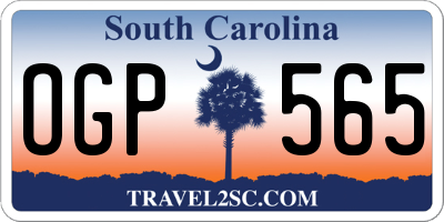 SC license plate OGP565