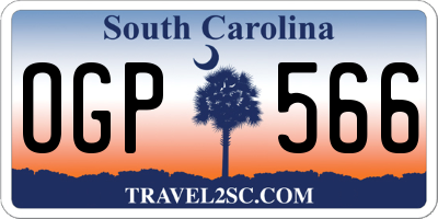 SC license plate OGP566