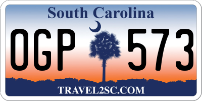 SC license plate OGP573
