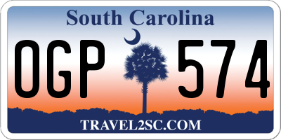 SC license plate OGP574