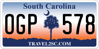 SC license plate OGP578