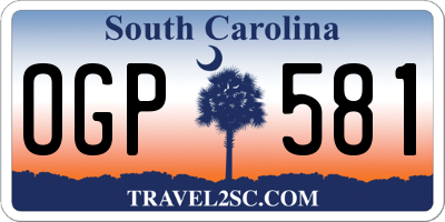 SC license plate OGP581